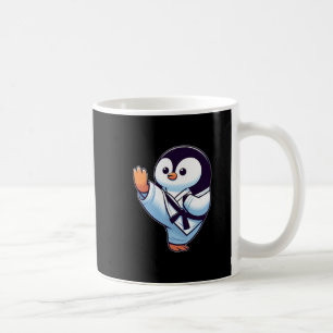 Niedlicher Cartoon Pinguin Karate Martial Arts Kaffeetasse