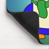 Niedlicher Cartoon Pinguin leicht aquamariner Smar Mousepad (Ecke)
