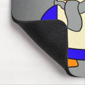 Niedlicher Cartoon Pinguin-neutral grau Mousepad (Ecke)
