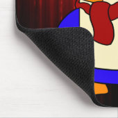 Niedlicher Cartoon Pinguin rot und schwarz Mousepad (Ecke)