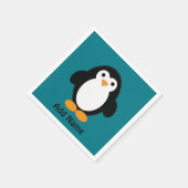 Niedlicher Cartoon Pinguin Serviette (Ecke)