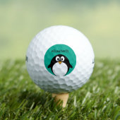 niedlicher Cartoon Pinguin smaragdfarben und schwa Golfball (Insitu T-Shirt)
