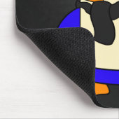Niedlicher Cartoon Pinguin Stilschwarz Mousepad (Ecke)
