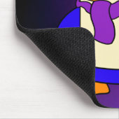 Niedlicher Cartoon Pinguin tief lila und violett Mousepad (Ecke)