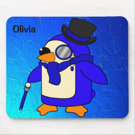 Niedlicher Cartoon Pinguin ultramarinalblau Mousepad