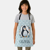 Niedlicher Cartoon Pinguin und Blume Schürze (Insitu)