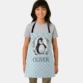 Niedlicher Cartoon Pinguin und Blume Schürze (Insitu)