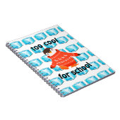 Niedlicher Cartoon Pinguin "zu Cool für die Schule Notizblock (Rechte Seite)