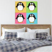 Niedlicher Cartoon Pinguine Leinwanddruck (Insitu (Schlafzimmer))