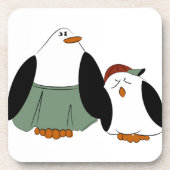Niedlicher Cartoon Pinguine Untersetzer (Vorderseite)