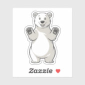 Niedlicher Cartoon Polar Bear Arctic Animal Design Aufkleber (Blatt)