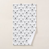 Niedlicher Cartoon Polar Bear Badhandtuch Set (Handtuch)