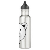 Niedlicher Cartoon Polar Bear Edelstahlflasche (Rechts)