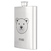 Niedlicher Cartoon Polar Bear Flachmann (Links)