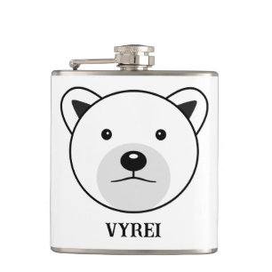 Niedlicher Cartoon Polar Bear Flachmann