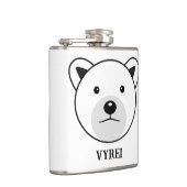 Niedlicher Cartoon Polar Bear Flachmann (Rechts)