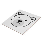 Niedlicher Cartoon Polar Bear Fliese (Seite)