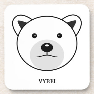 Niedlicher Cartoon Polar Bear Getränkeuntersetzer