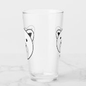 Niedlicher Cartoon Polar Bear Glas (Rechts)