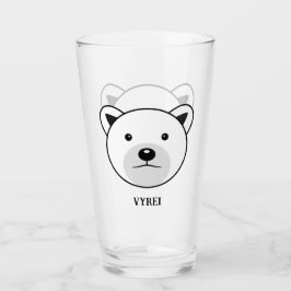 Niedlicher Cartoon Polar Bear Glas