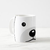 Niedlicher Cartoon Polar Bear Kaffeetasse (Vorderseite Links)