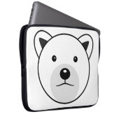 Niedlicher Cartoon Polar Bear Laptopschutzhülle (Vorne Rechts)