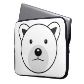 Niedlicher Cartoon Polar Bear Laptopschutzhülle (Vorderseite Links)