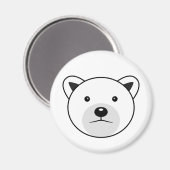 Niedlicher Cartoon Polar Bear Magnet (Vorderseite/Rückseite)