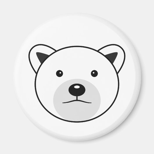 Niedlicher Cartoon Polar Bear Magnet (Vorne)