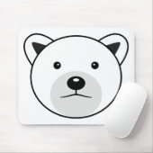 Niedlicher Cartoon Polar Bear Mousepad (Mit Mouse)