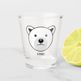 Niedlicher Cartoon Polar Bear Schnapsglas