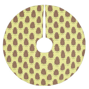 Niedlicher Cartoon Polyester Weihnachtsbaumdecke