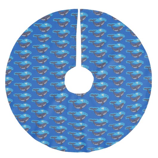 Niedlicher Cartoon Polyester Weihnachtsbaumdecke (Vorderseite)