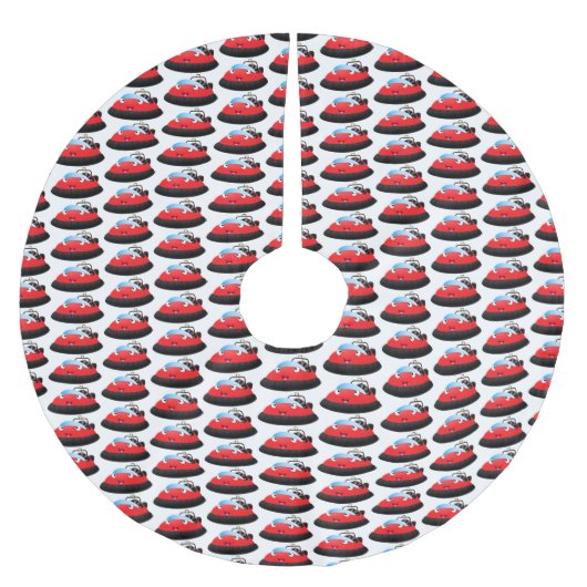 Niedlicher Cartoon Polyester Weihnachtsbaumdecke (Vorderseite)