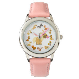 Niedlicher Cartoon Ponies Mandala Watch Armbanduhr
