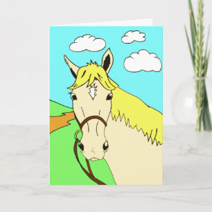 Niedlicher Cartoon Pony Birthday Karte