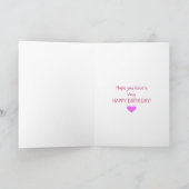 Niedlicher Cartoon Pony mit Botschaft zum Geburtst Karte (Innenseite)