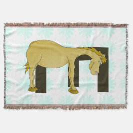 Niedlicher Cartoon Pony Monogram E Decke