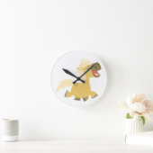 Niedlicher Cartoon Pony Wall Clock Runde Wanduhr (Zuhause)