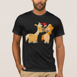 Niedlicher Cartoon Ponys in der Liebe T - Shirt
