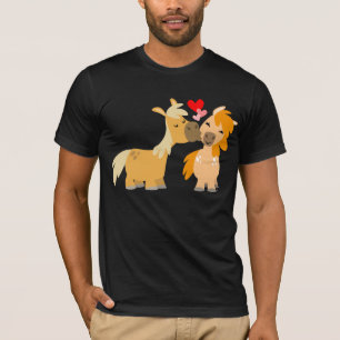 Niedlicher Cartoon Ponys in der Liebe T - Shirt