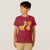 Niedlicher Cartoon Ponys in Liebe Kinder T - Shirt (Vorne ganz)