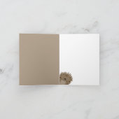 Niedlicher Cartoon Porcupine Kinder Dankeskarte (Innenseite)