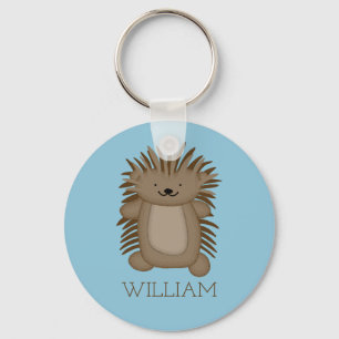 Niedlicher Cartoon Porcupine mit Ihrem Namen oder  Schlüsselanhänger