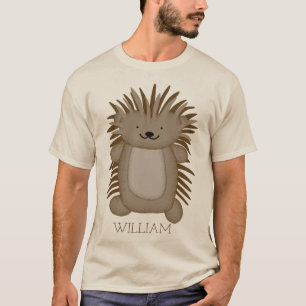 Niedlicher Cartoon Porcupine mit Ihrem Namen oder T-Shirt