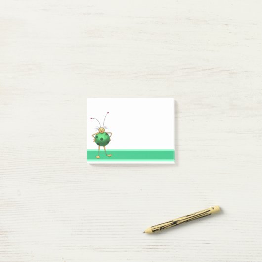 niedlicher Cartoon Post-it Klebezettel (Auf Schreibtisch)