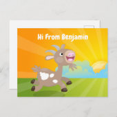 Niedlicher Cartoon Postkarte (Vorne/Hinten)