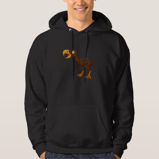 Niedlicher Cartoon Prähistorische Tiere Terror Bir Hoodie (Vorderseite)