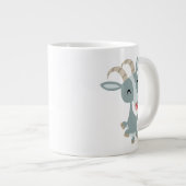 Niedlicher Cartoon Prancing Goat Jumbo Tasse (Vorderseite Rechts)