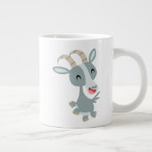 Niedlicher Cartoon Prancing Goat Jumbo Tasse (Rechts)